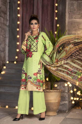Spring Frost – Huda Digital Printed & Embroidered Karandi